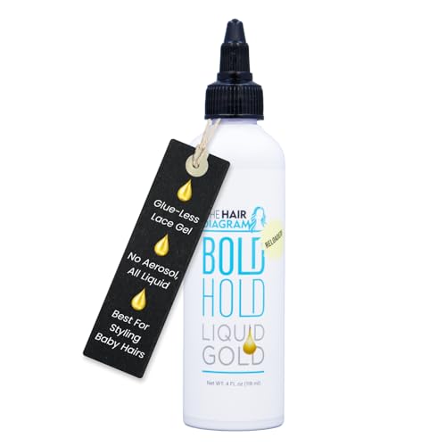 The Hair Diagram - Bold Hold Liquid Gold Reloaded - Glueless Lace Gel - Temporary Hold for Wigs and Hair Systems - Styling Agent for Baby Hairs - Non Beauty & Personal Care The Hair Diagram