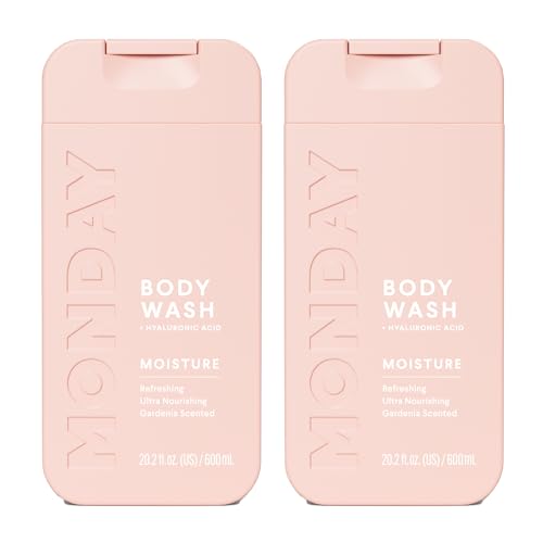 MONDAY HAIRCARE MOISTURE Body Wash with Hyaluronic Acid, Shea Butter, Coconut Oil & Grapefruit Extract for Normal to Dry Skin 600 mL (Dual Pack) Beauty & Personal Care MONDAY HAIRCARE