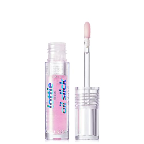 Lottie London Oil Slick in Watermelon Sugar, Nourishing & Hydrating Lip Oil Infused with Vitamin E, Vitamin B, Almond Oil and Jojoba Oil, Beauty and Personal Care Lottie London