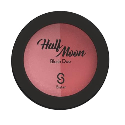 Sistar Half Moon Blush Duo Color Flushed Ultra Pigment Blendable (Rosy Cheeks) Beauty & Personal Care Sistar