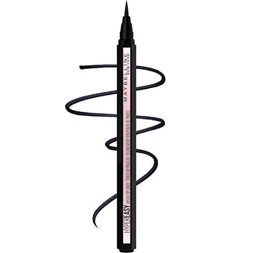 Maybelline Hyper Easy Liquid Pen No-Skip Eyeliner, Satin Finish, Waterproof Formula, Pitch Black, 0.018 Fl Oz Beauty & Personal Care MAYBELLINE