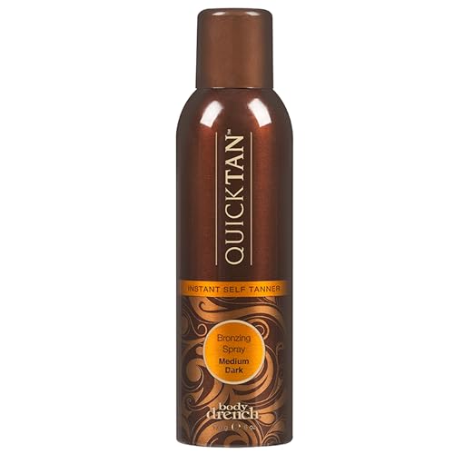 Body Drench QuickTan Instant Self Tanner Bronzing Spray, Salon-Quality Medium/Dark Tan, Streak-Free, Tinted Formula, 6 oz, 1-pack Beauty & Personal Care Body Drench