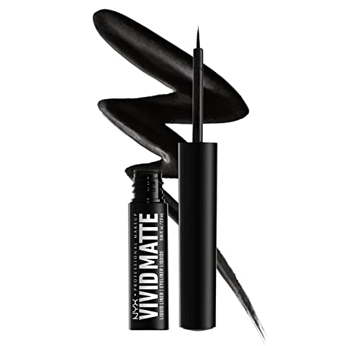 NYX PROFESSIONAL MAKEUP Vivid Matte Liquid Liner, Smear-Resistant Eyeliner with Precise Tip - Black Beauty & Personal Care NYX PROFESSIONAL MAKEUP