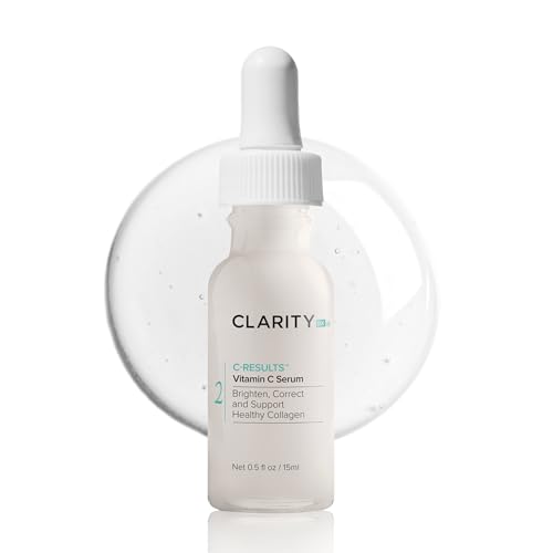 ClarityRx C-Results Vitamin C Brightening Face Serum, Natural Plant-Based Anti-Aging Facial Treatment for Dark Spots & Acne Scars (1 fl oz) Beauty & Personal Care ClarityRx