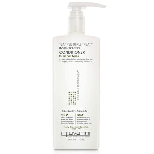 GIOVANNI Tea Tree Triple Treat Invigorating Conditioner, 24 oz (1 Pack)