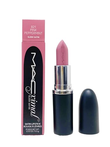 MAC Cosmetics Ximal Sleek Satin Lipstick - 821 Pink Peppermint (Dusty lavender) 0.12 Oz / 3.5 g Beauty & Personal Care MAC