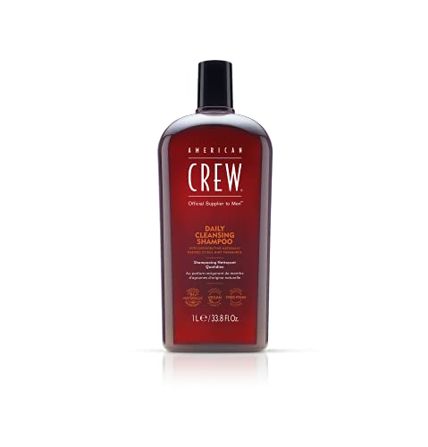 American Crew Shampoo for Men, Daily Cleanser, Naturally Derived, Vegan Formula, Hair Care Gift for Him, Citrus Mint Fragrance, 33.8 Fl Oz Beauty & Personal Care AMERICAN CREW