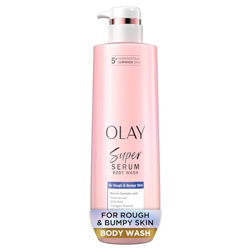 Olay Super Serum Body Wash for Rough & Bumpy Skin, Hydrating & Renewing Serum Complex with Exfoliating Minerals for Luminous Skin, 18.5 fl oz Beauty & Personal Care Olay