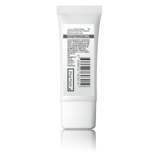 Almay Skintone Matching Foundation, Smart Shade Face Makeup with SPF 15, Hypoallergenic, Oil-Free, Dermatologist-Tested, 100 My Best Light, 1 fl oz Beauty & Personal Care Almay