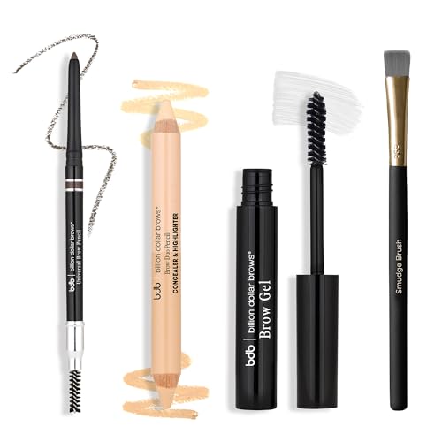 Billion Dollar Brows Best Sellers Kit, Includes Universal Brow Pencil, Brow Duo Pencil, Brow Gel and Smudge Brush for Perfectly Defined Brows Beauty & Personal Care billion dollar brows