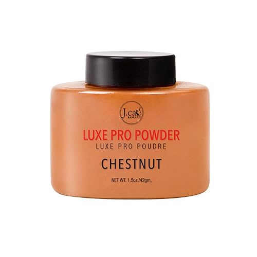 J.Cat Beauty Luxe Pro Makeup Setting Powder, Matte Finish, Helps Absorb Oil and Minimizes Pores, Suitable for Baking, Shade Chestnut, 1.5 Oz Beauty & Personal Care J.CAT BEAUTY