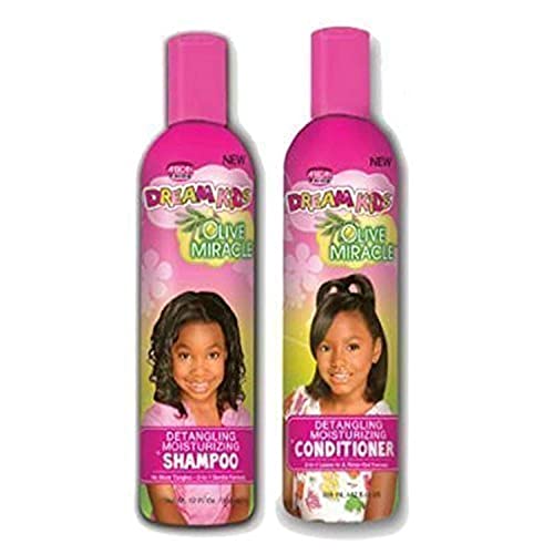 African Pride Dream Kids Olive Miracle Detangling Shampoo and Conditioner Combo Set Beauty & Personal Care African Pride