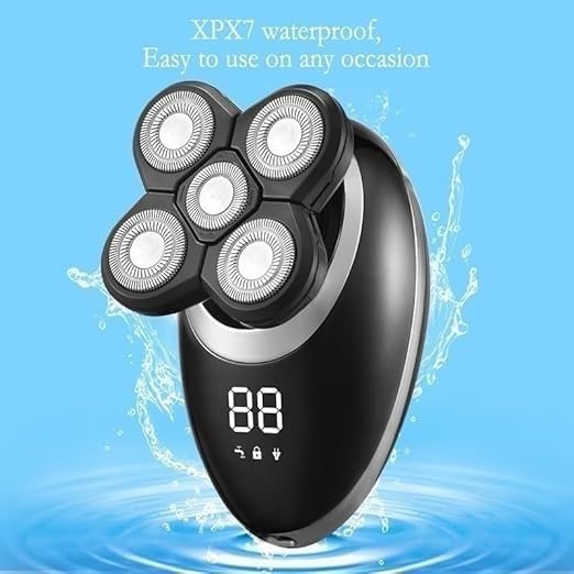 Electric Shavers for Men, 5 in 1 Electric Shaver for Men Beard Hair Trimmer Electric Razor 5D Floating 5 Blade Heads Electric Nose Hair Trimmer LCD Beauty and Personal Care YREAJZVS