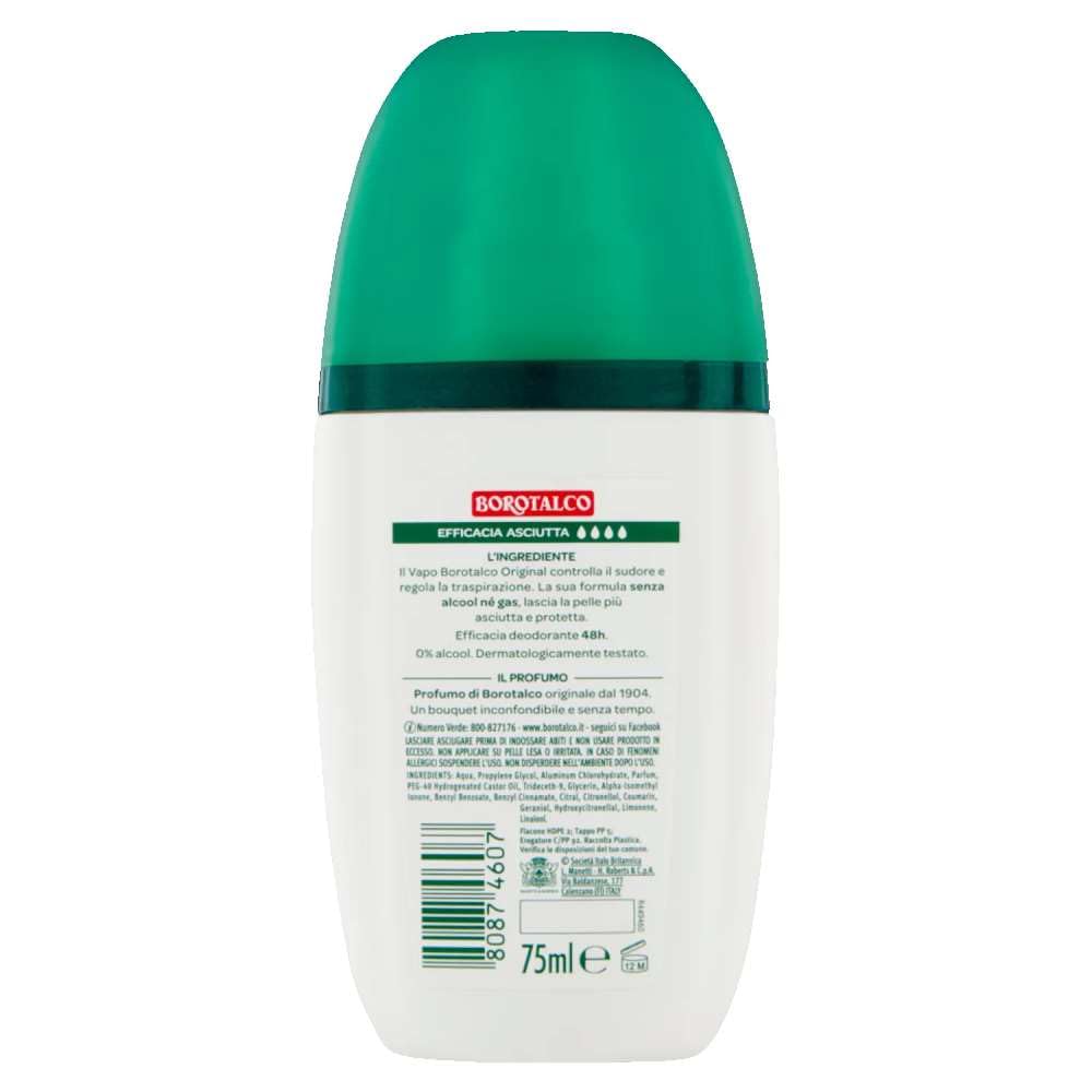 Borotalco Original profumo di borotalco deo vapo no gas 75 ml Beauty and Personal Care Borotalco