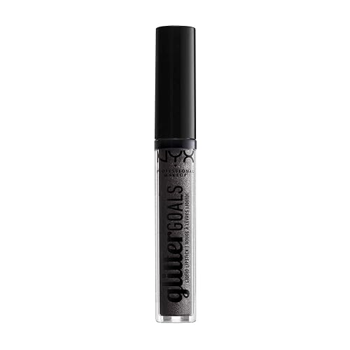 NYX PROFESSIONAL MAKEUP Glitter Goals Liquid Lipstick - Alienated (Deep Grey With Silver Glitter) Beauty & Personal Care NYX PROFESSIONAL MAKEUP