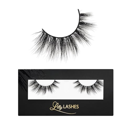 Lilly Lashes Miami Flare 3D Mink Lashes, Mink Eyelashes, The Original Lilly Lash For Wispy & Natural Look, Reusable Eyelashes up to 25x, Fluffy Beauty & Personal Care Lilly Lashes