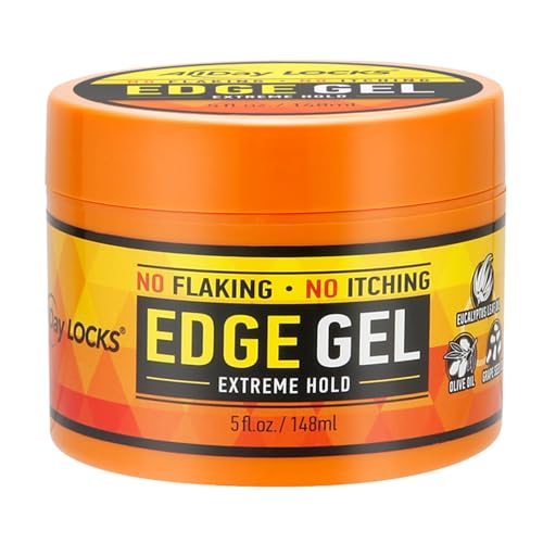 AllDay Locks Edge Gel (5 oz) | Extreme Hold, Moisturizing Edge Control Smoother | Eucalyptus, Rosemary, Olive Oil | No Frizz, Flakes, or Grease | Beauty & Personal Care AllDay Locks