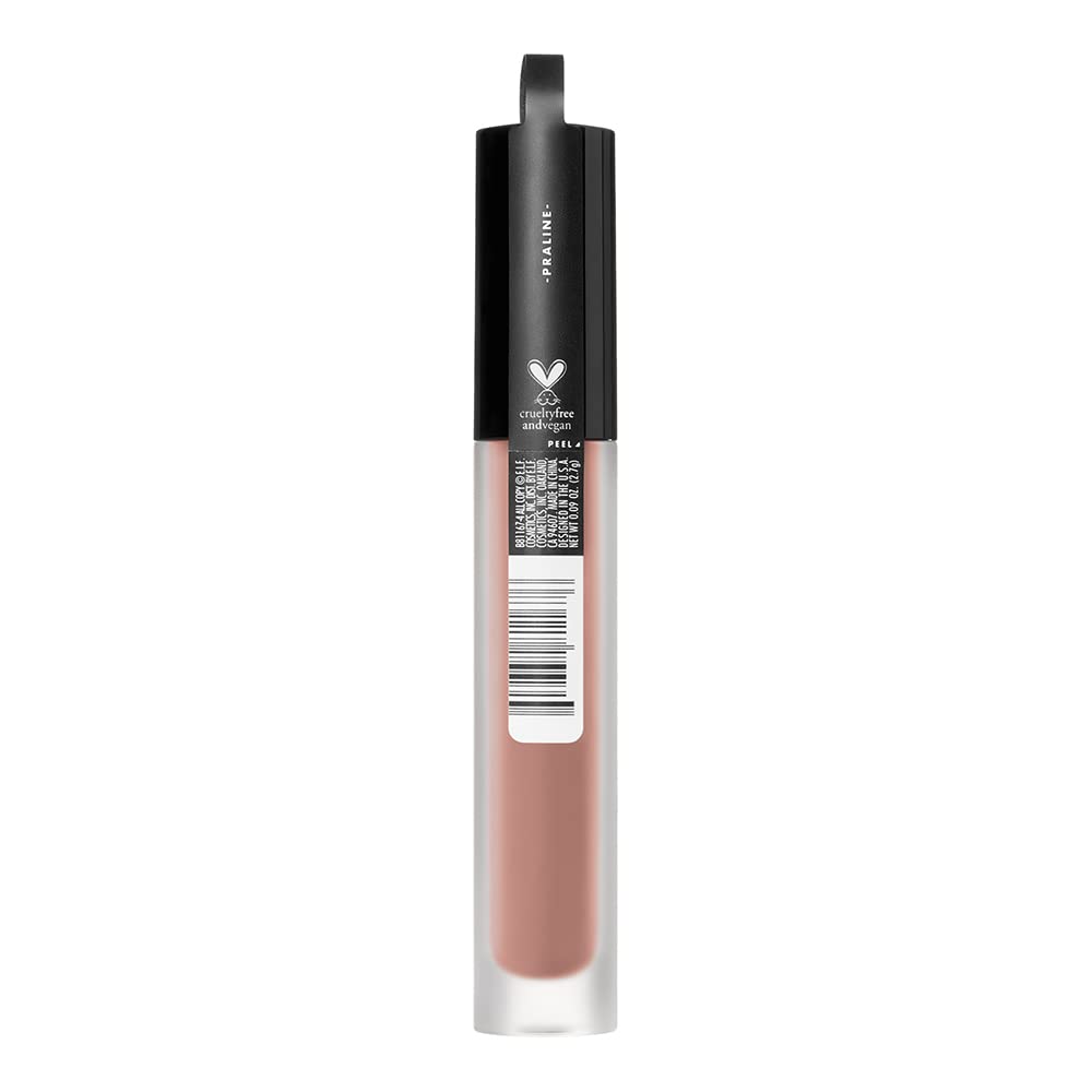 e.l.f. Cosmetics Liquid Matte Lipstick, Highly Pigmented, Quick Drying & Smudge Proof, Nourish & Soften, Diamond-Shaped Wand, Praline Beauty & Personal Care e.l.f.
