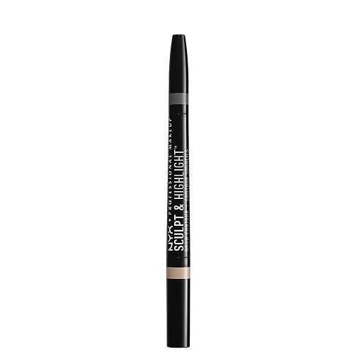 NYX PROFESSIONAL MAKEUP Sculpt and Highlight Brow Contour, Eyebrow Pencil, Black Golden Beauty & Personal Care NYX PROFESSIONAL MAKEUP