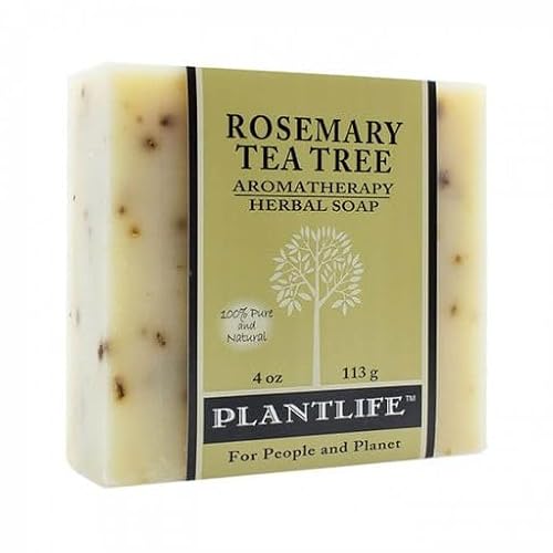 Plantlife Rosemary Tea Tree Bar Soap - Moisturizing and Soothing Soap for Your Skin - Hand Crafted Using Plant-Based Ingredients - Made in California Beauty & Personal Care Plantlife