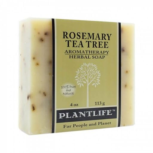 Plantlife Rosemary Tea Tree Bar Soap - Moisturizing and Soothing Soap for Your Skin - Hand Crafted Using Plant-Based Ingredients - Made in California Beauty & Personal Care Plantlife