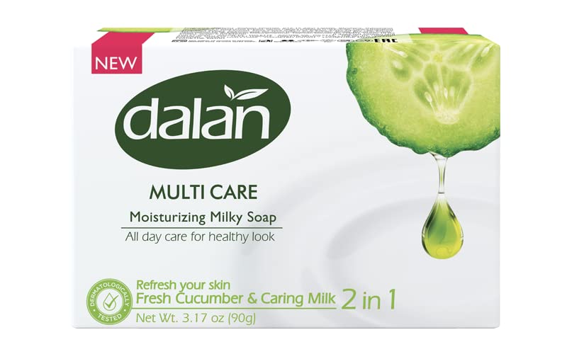 Dalan Multi Care Moisturizing Soap 2 in 1 (Fresh Cucumber & Caring Milk, 6 Pack) Beauty & Personal Care Dalan