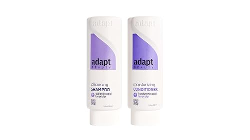 Adapt Beauty Shampoo and Conditioner Set with salicylic acid, hyaluronic acid and lavender - Inclusive, Fast-Rinse, Sulfate-Free Formula Beauty & Personal Care Adapt Beauty