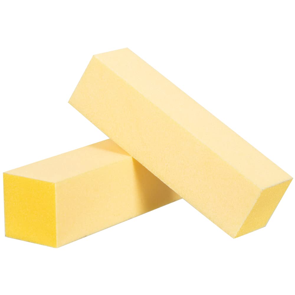 ForPro Professional Collection Yellow Pedicure Block, 220/220 Grit, Three-Sided Pedicure Nail Buffer, 3.75”L x 1”W x 1”H, Yellow, 15-Count Beauty & Personal Care ForPro Professional Collection