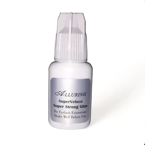 Alluring Super Veloce Adhesive 3D Volume Eyelash Extension Glue - Extra Strong Professional Lash Glue 5ml | 1 Sec Drying time | Retention - 8 Weeks | Beauty & Personal Care Alluring