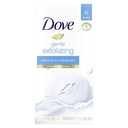 Dove Beauty Bar for Softer Skin Gentle Exfoliating More Moisturizing Than Bar Soap 3.75 oz 6 Bars Beauty & Personal Care Dove