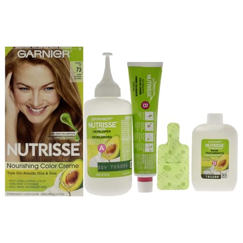 Garnier Nutrisse Nourishing Hair Color Creme, 73 Dark Golden Blonde (Honey Dip) (Packaging May Vary) Beauty & Personal Care Garnier