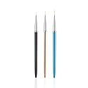 3PCS Nail Art Liner Brushes, UV Gel Painting Acrylic Nail Design Nylon Brush, Nail Painting Drawing Pens (7/9/11mm) Beauty & Personal Care SQULIGT