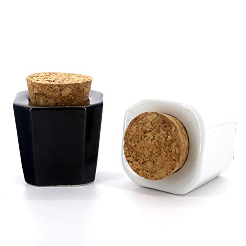 1 Pcs Porcelain Nail Art Dappen Dish,Mini Nail Art Acrylic Liquid Powder Dappen Dish with Anti-evaporation Wooden Cork Top Monomer Dish Glitter Powder Beauty & Personal Care USRommaner
