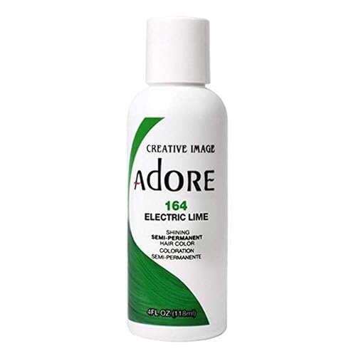 Adore Semi Permanent Hair Color (164 Electric Lime) | Vegan & Cruelty-Free Green Hair Dye | No Ammonia, No Peroxide, No Alcohol | 4 Fl Oz Beauty & Personal Care Adore