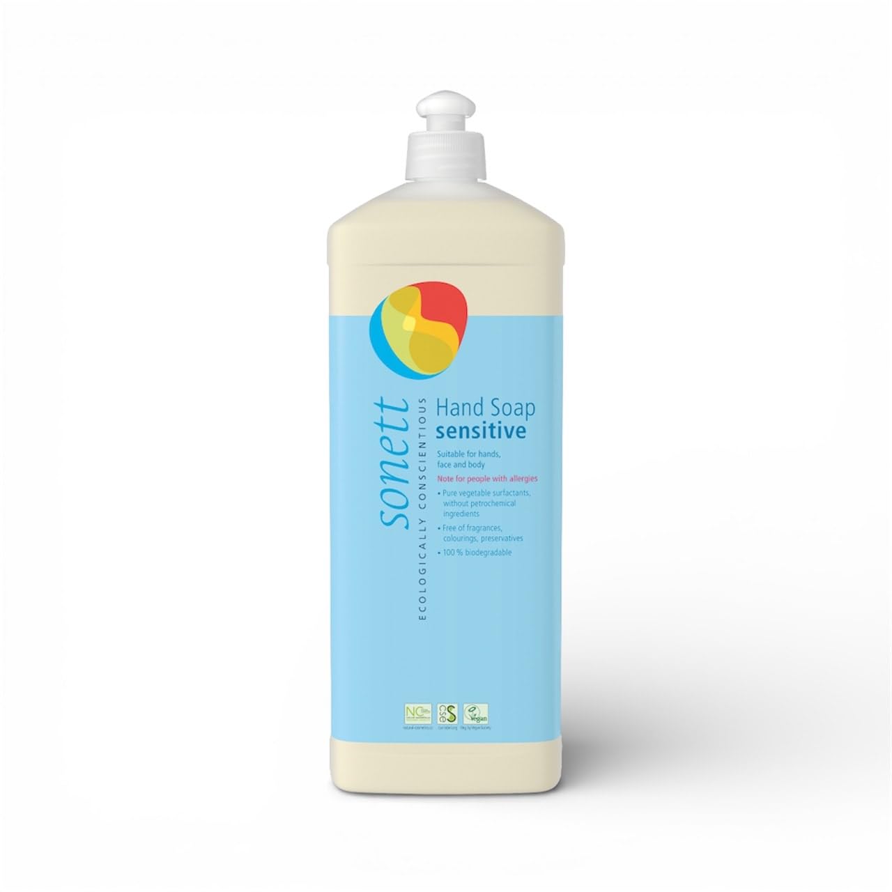 Sonett Organic Hand soap Sensitive 1L (For Sensitive Skin children & Adults) Beauty & Personal Care Sonett