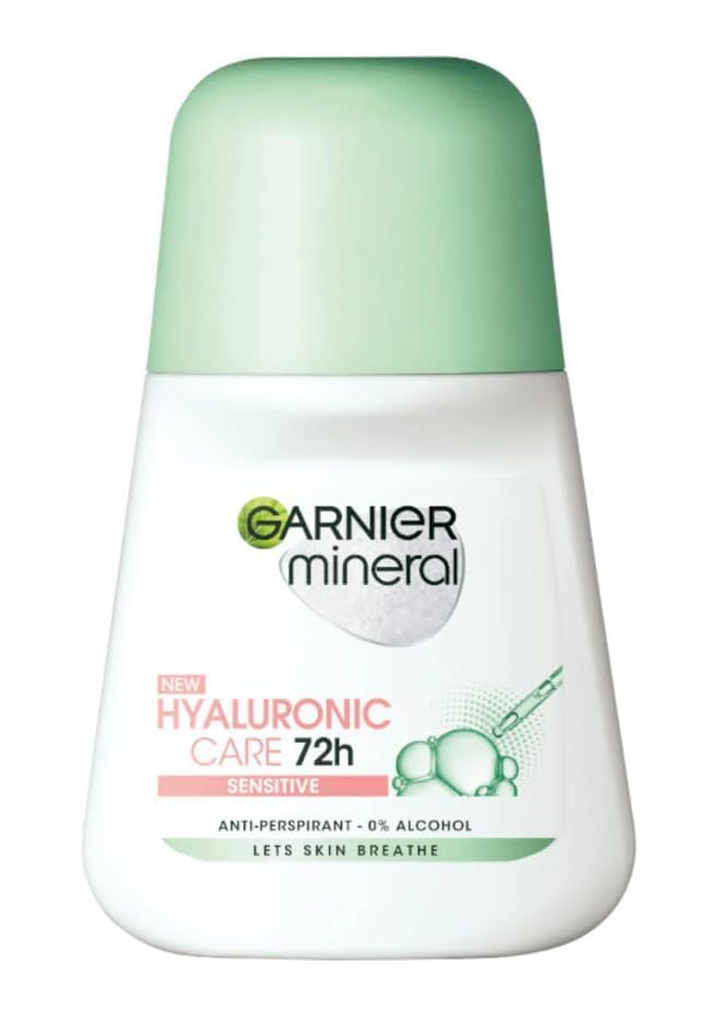 Garnier Mineral Hyaluronic Care Roll-On, 1.7 Fl. Oz., Women's Roll-On Deodorant For Sensitive Skin, Let's Skin Breathe (PACK OF 3) Beauty and Personal Care Garnier