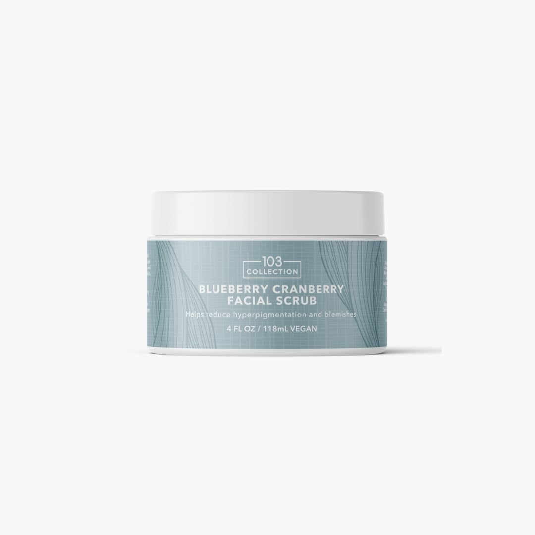 103 Collection, Vegan Blueberry Cranberry Facial Scrub, Cruelty-free, Gentle Exfoliation, Help Calm And Nourish Sensitive Skin Beauty & Personal Care 103 Collection