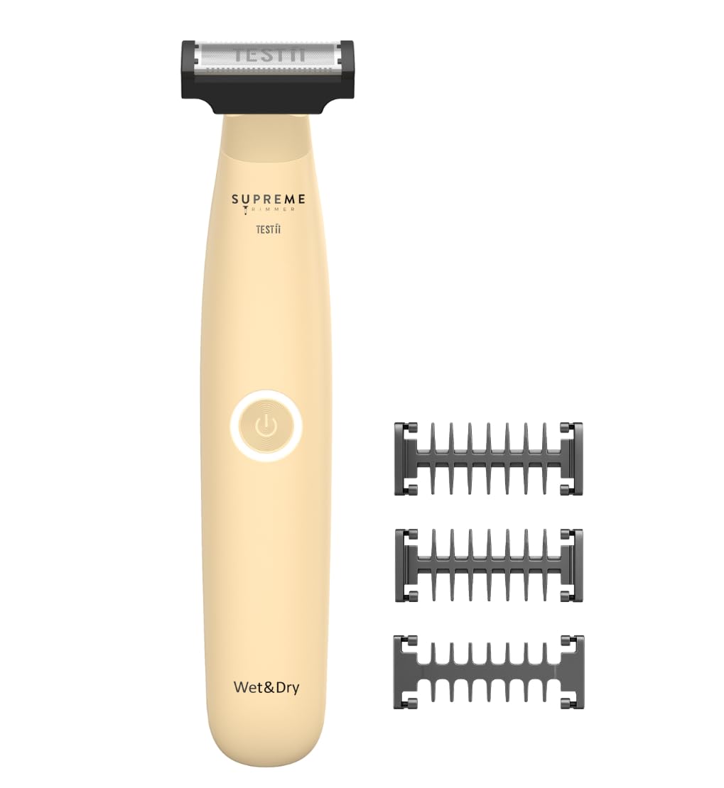 Supreme Trimmer Testii STH120 Men’s Ball Trimmer & Body Groomer - Groin & Pubic Hair Trimmer, Skin-Safe Blade, Waterproof Wet/Dry, USB-C Fast Charge Beauty and Personal Care Supreme Trimmer