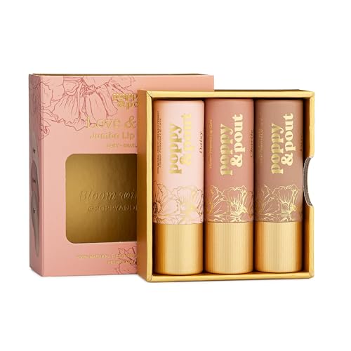 Poppy & Pout All Natural Lip Tints, Sustainable Cardboard Tubes, Hand-filled, Beeswax, Vitamin E, Coconut Oil, Cruelty Free (Love & Light Shades Trio) Beauty and Personal Care Poppy & Pout