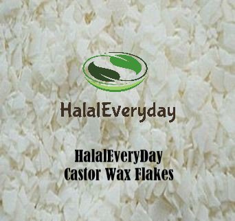 Castor Wax - Hydrogenated Castor Oil - Great Thickening Agent for lotions and Creams, Lip balms, Body Creams, Hair Care Products, Eye Makeup.1lb/16oz Beauty & Personal Care HalalEveryDay