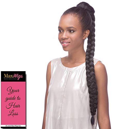 Draw String Braid Hair Piece Color 1 Black - Sepia Wigs 30" Long Thick Synthetic African American Bun Updo Formal Length Womens Coil Trenza Peluca