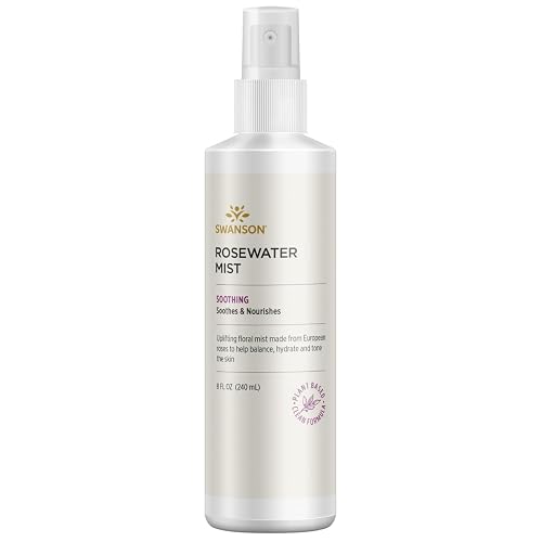Swanson Rosewater Mist - 8 fl Ounce Liquid - Refreshing and Hydrating Rosewater Spray for Skin and Hair Beauty & Personal Care Swanson