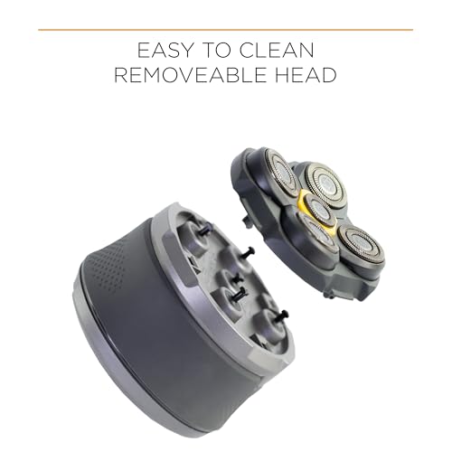 Microtouch Titanium Electric Head Shaver - Rechargeable Head and Face Shaver for Men, Cordless Razor Beauty & Personal Care Micro Touch