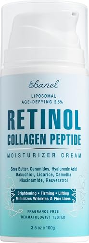Ebanel Retinol Cream for Face 3.5 oz, Moisturizer with Collagen, Peptides, Ceramides, Hyaluronic Acid, Vitamin C & B5, Firming Anti Aging Face Cream Beauty & Personal Care Ebanel