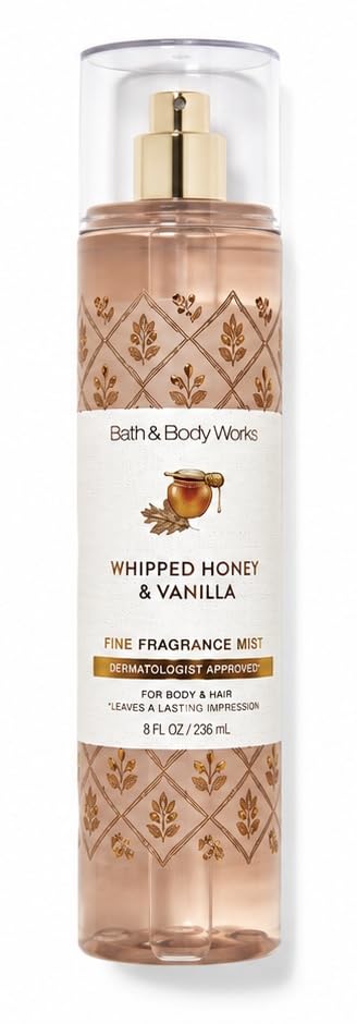 Bath & Body Works Fall Fine Fragrance Mist Collection 8 fl oz - Choose Scent (Whipped Honey & Vanilla)