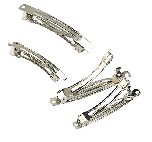 20pcs Assorted Size Metal Silver French Barrette Hair Clips for DIY Hair Clip Craft Bows Beauty & Personal Care Karuwil