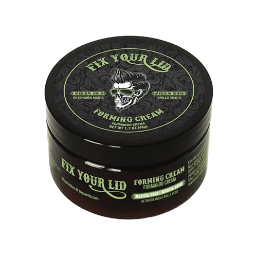 Fix Your Lid Forming Cream 3.75 oz Medium Hold Hair Cream For Men - Mens Hair Gel Medium Shine - All Day Hold Styling Cream For All Hairstyles - Easy Beauty & Personal Care Fix Your Lid