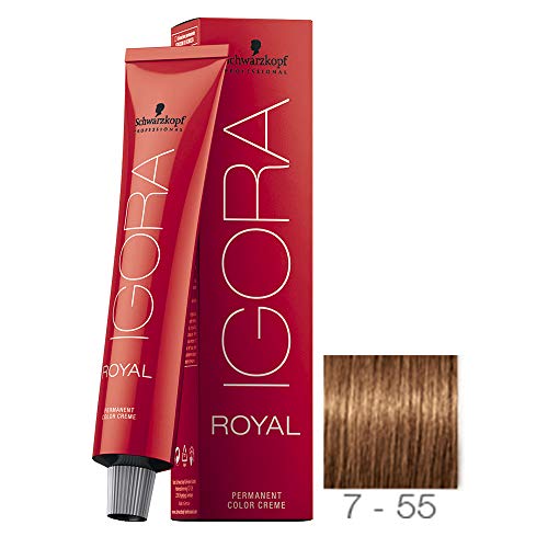 Schwarzkopf Professional Igora Royal Hair Color, 7-55, Medium Blonde Gold Extra, 60 Gram Beauty & Personal Care Schwarzkopf