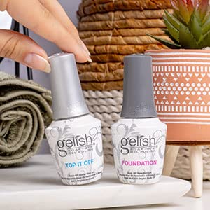 Gelish Dynamic Duo - Foundation Base & Top It Off Sealer Gel Set, Long-lasting, High-Shine Finish for Gel Manicures, Cures Fast in LED/UV Light, No Beauty & Personal Care Gelish