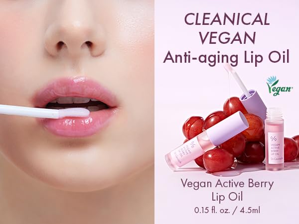 Dr.Ceuracle Vegan Active Berry Lip Oil - Moisturizing Lip Gloss for Dry, Chapped Lips, Long-Lasting Glow, Korean Skincare for Stocking Stuffers (4.5ml Beauty and Personal Care leegeehaam